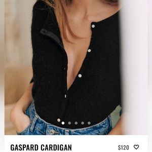 Sezane Gaspard cardigan size large black